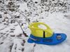 Изображение Санки Леко FL-1005-с со спинкой и рукоятью 84х45 см сине-желтые