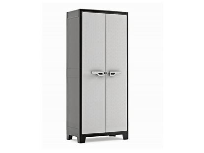 ШКАФ ПЛАСТИКОВЫЙ ВЫСОКИЙ TITAN KETER, СЕРО-ЧЕРНЫЙ
